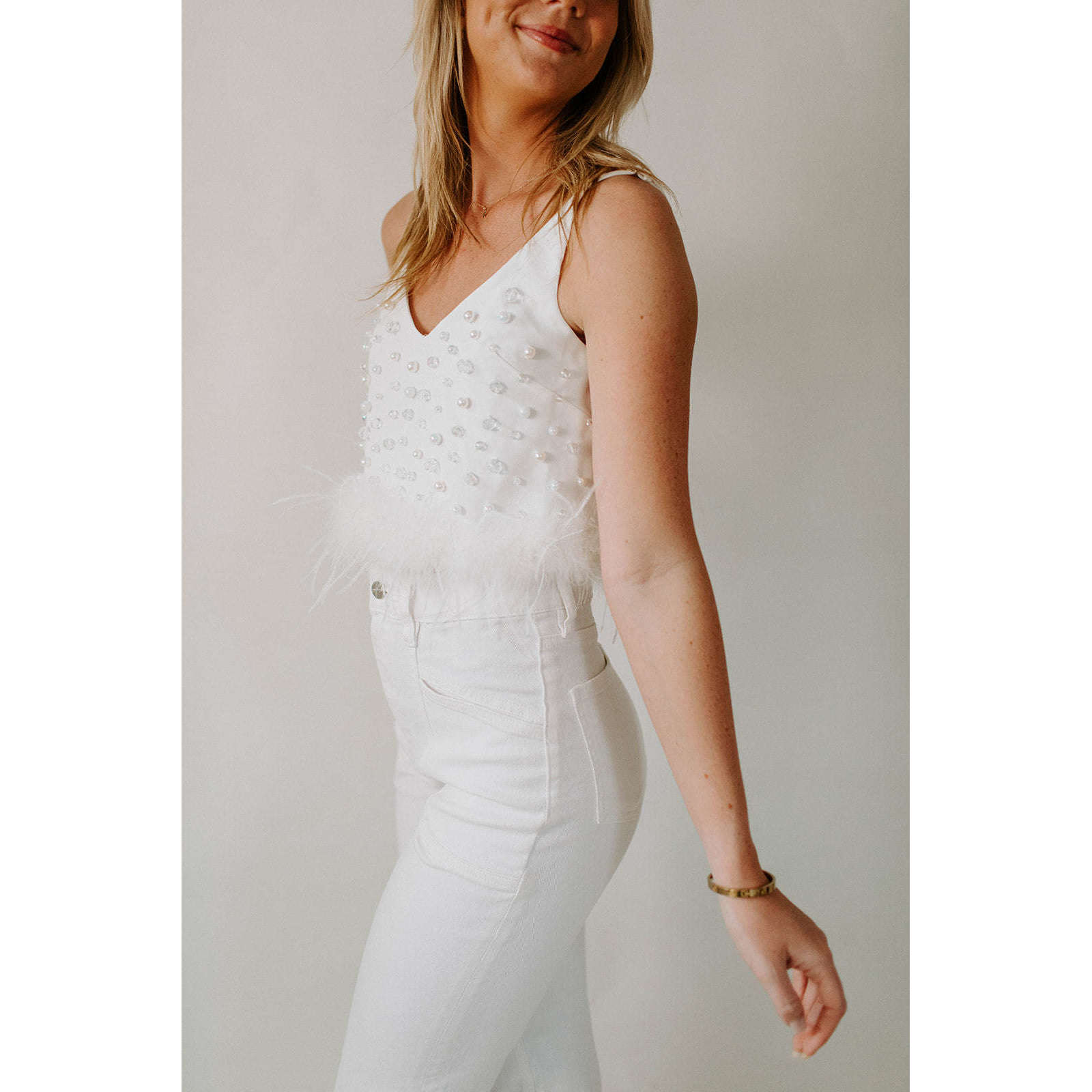8.28 Boutique:Buddy Love,Buddy Love Seraphina White Top,Tops