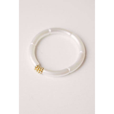 Bella White Marble Bracelet