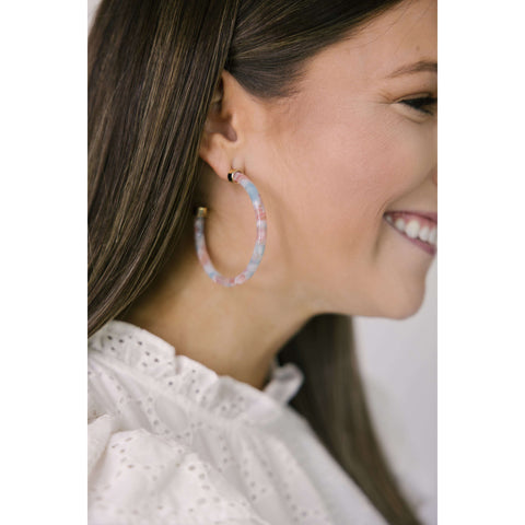 Smith & Co. Jewel Design Small City Girl  Hoop Earrings