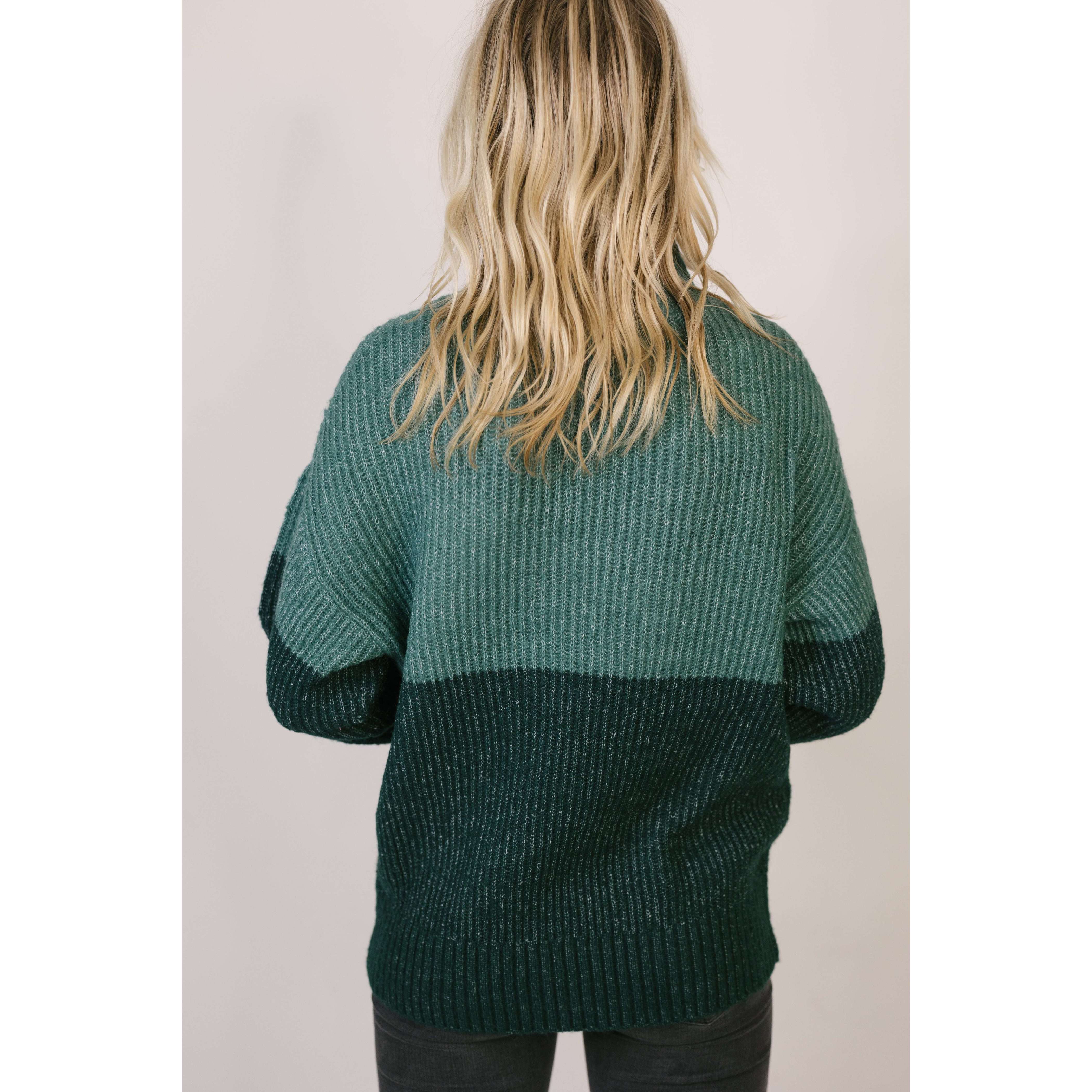 8.28 Boutique:Z-Supply,Z-Supply Poppy Striped Sweater in Deep Green,Sweaters