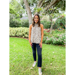 8.28 Boutique:Jade Melody Tam,Jade by Melody Tam Leopard Halter Top,Tops