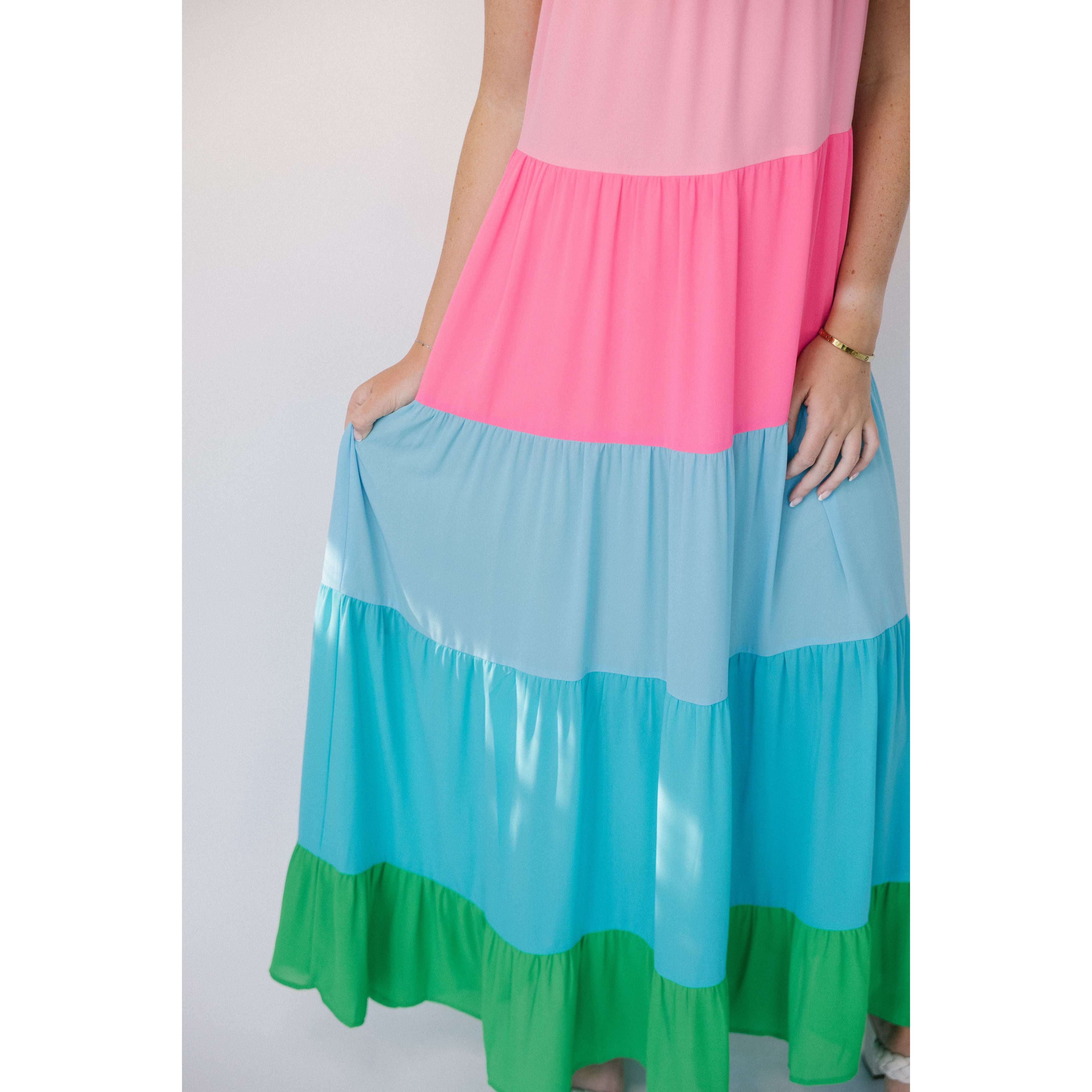 8.28 Boutique:Jade Melody Tam,Jade Melody Tam Rainbow Halter Dress,Dresses