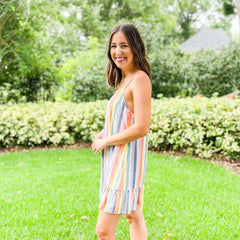 8.28 Boutique:Self Contrast,Self Contrast Summer Rainbow Dress,Dress