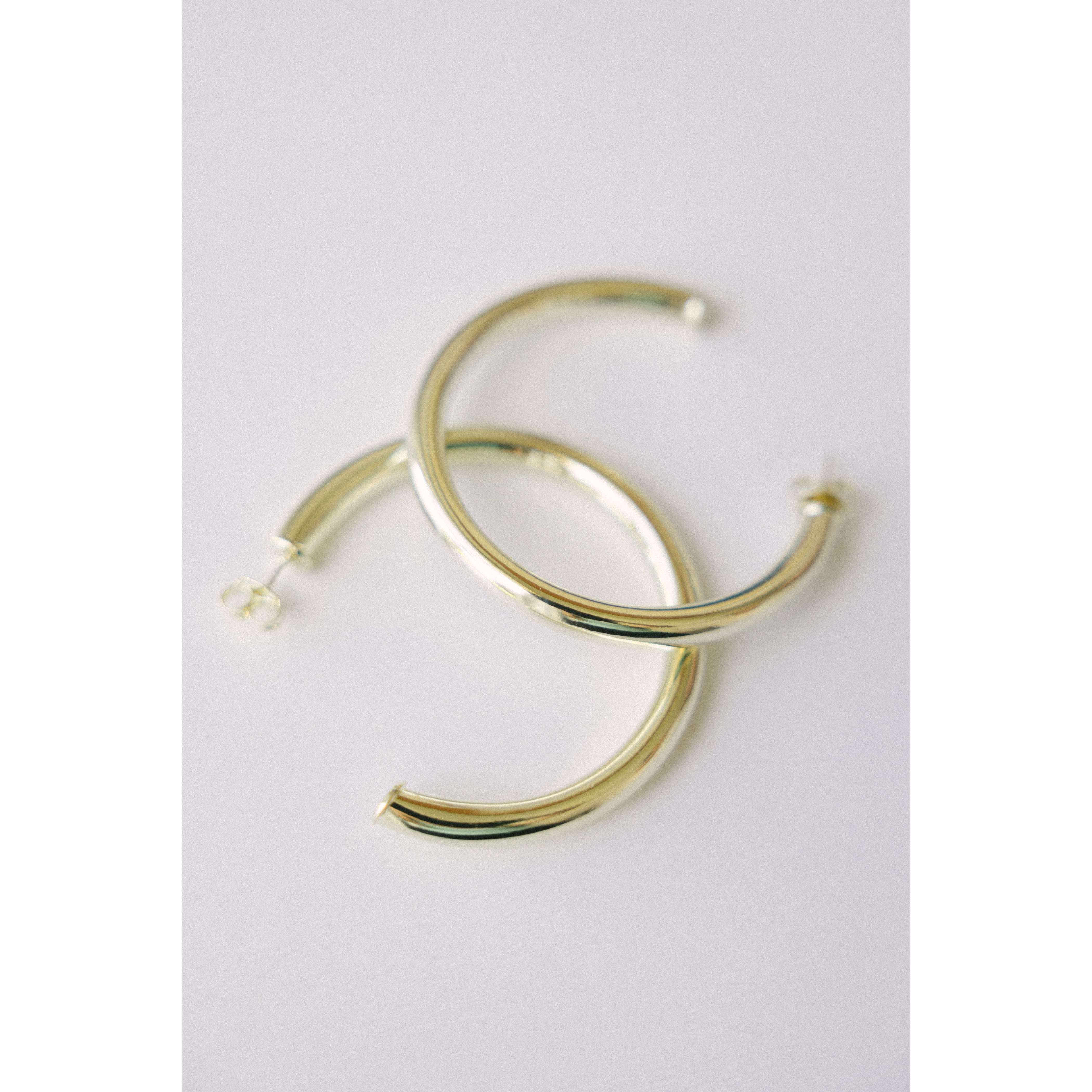 8.28 Boutique:Sheila Fajl,Sheila Fajl Arlene Hoop Earrings 18K Gold Plated,Earrings