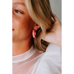 8.28 Boutique:Sheila Fajl,Sheila Fajl Painted Pink Small Chantal Hoops,Earrings
