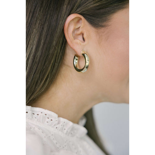 8.28 Boutique:Sheila Fajl,Sheila Fajl Shiny Small Chantal Hoop 18K Gold Plated,Earrings