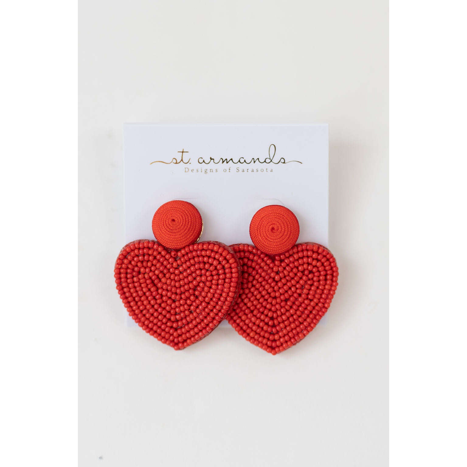 8.28 Boutique:St. Armands Designs,St Armands Designs Red Valentines Heart Earrings,Earrings