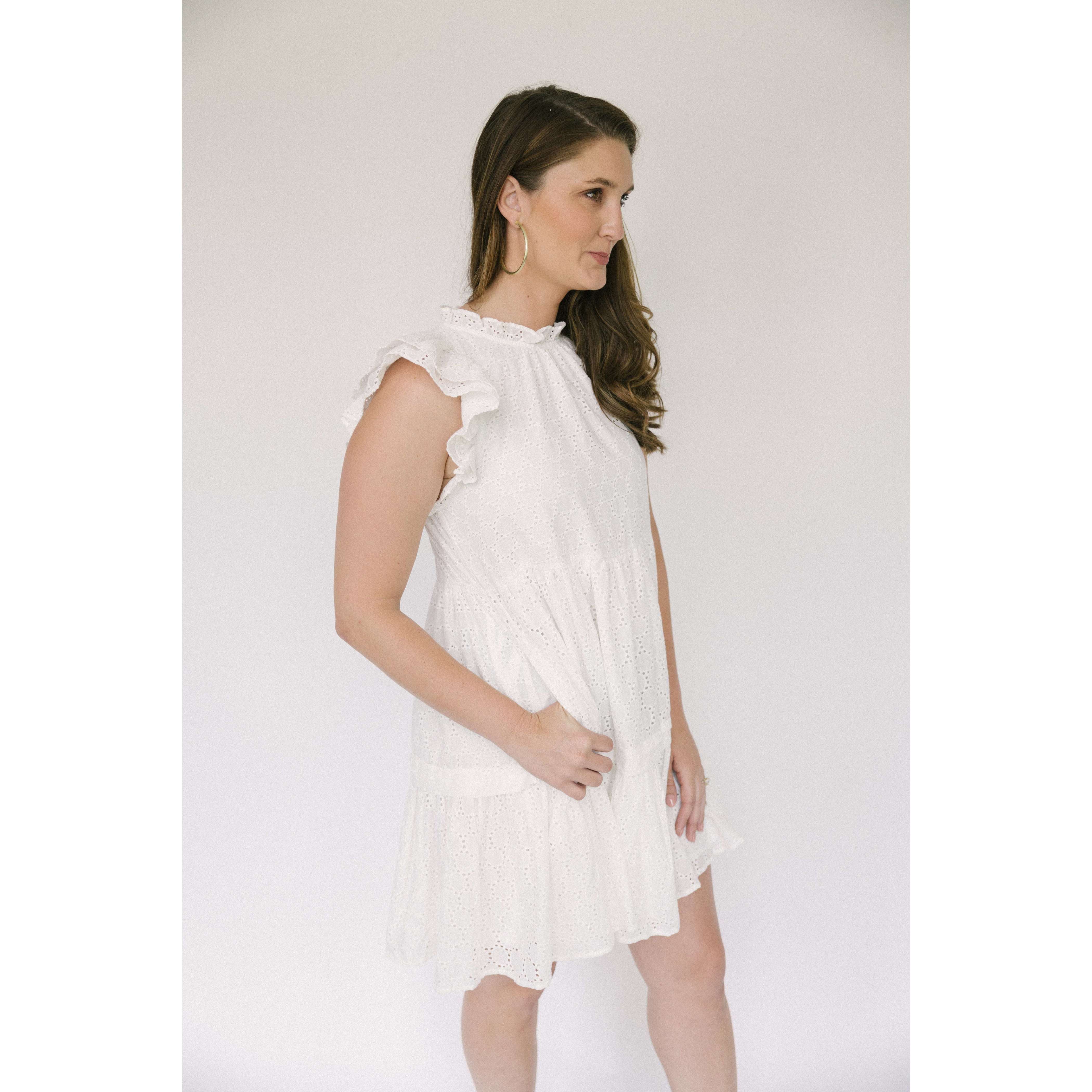 The Frances White Eyelet Dress, M / White The Frances White Eyelet Dress, M / White