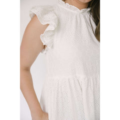 8.28 Boutique:8.28 Boutique,The Frances White Eyelet Dress,Dresses