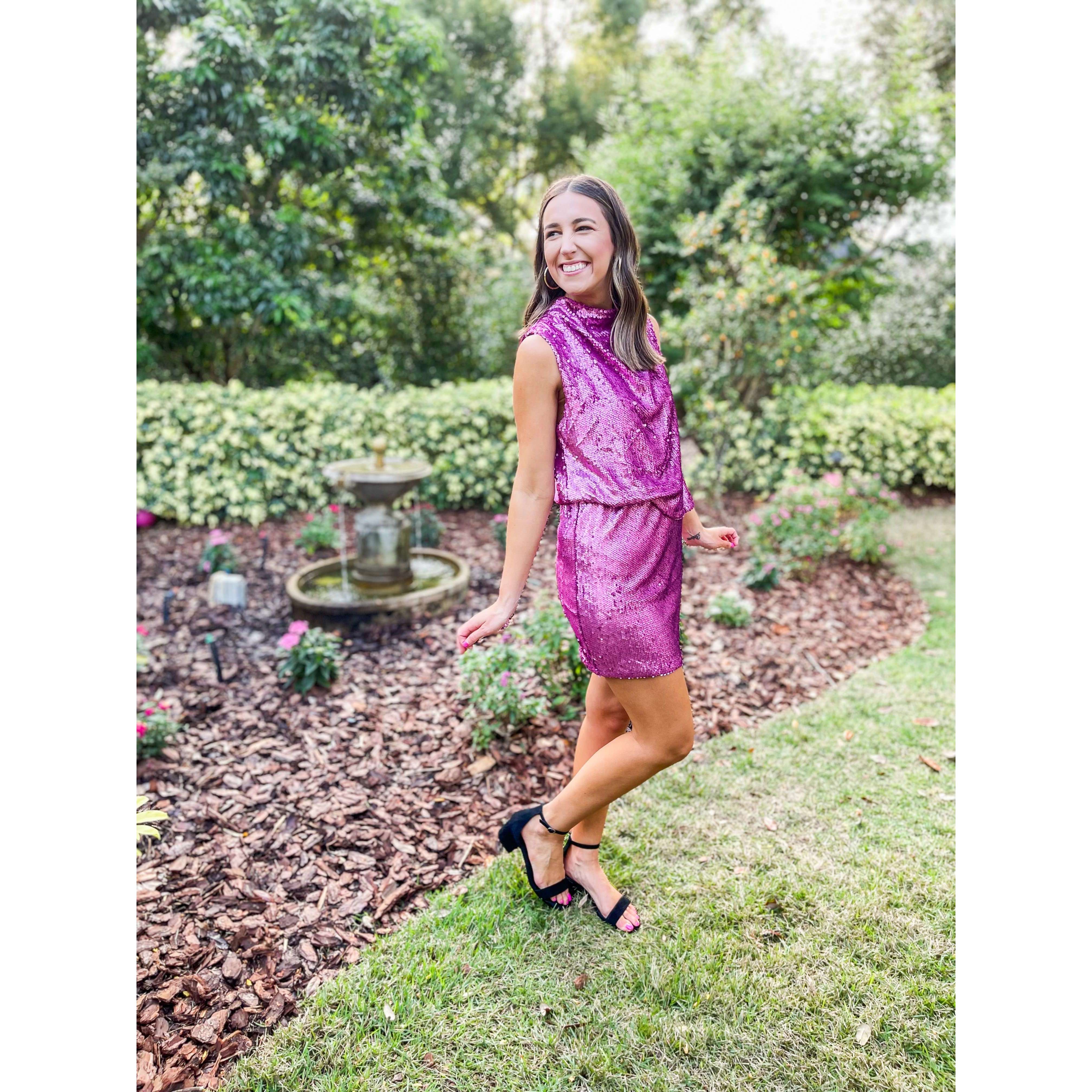 The Showstopper Sequins Dress, L / Pink The Showstopper Sequins Dress, L / Pink