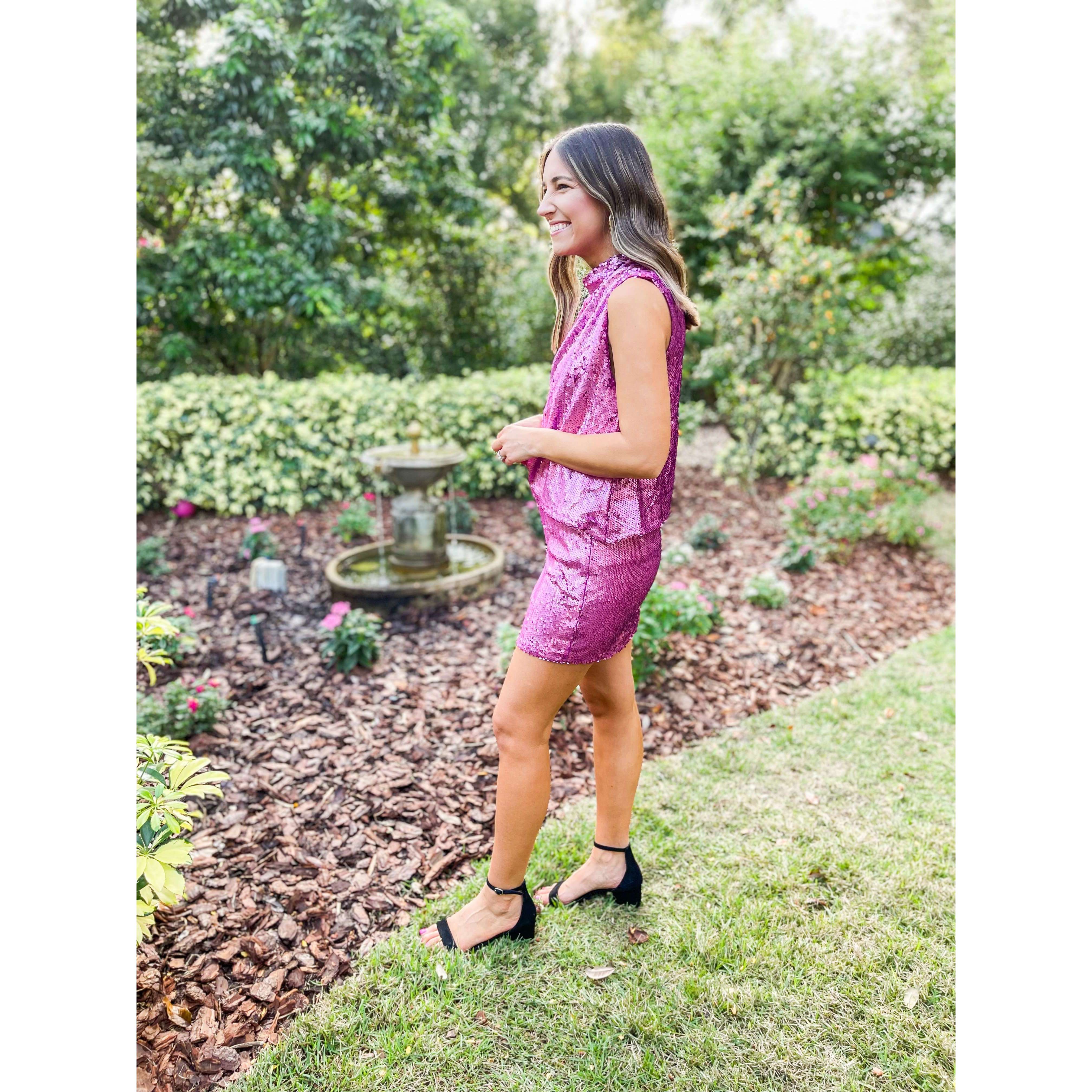 The Showstopper Sequins Dress, L / Pink The Showstopper Sequins Dress, L / Pink