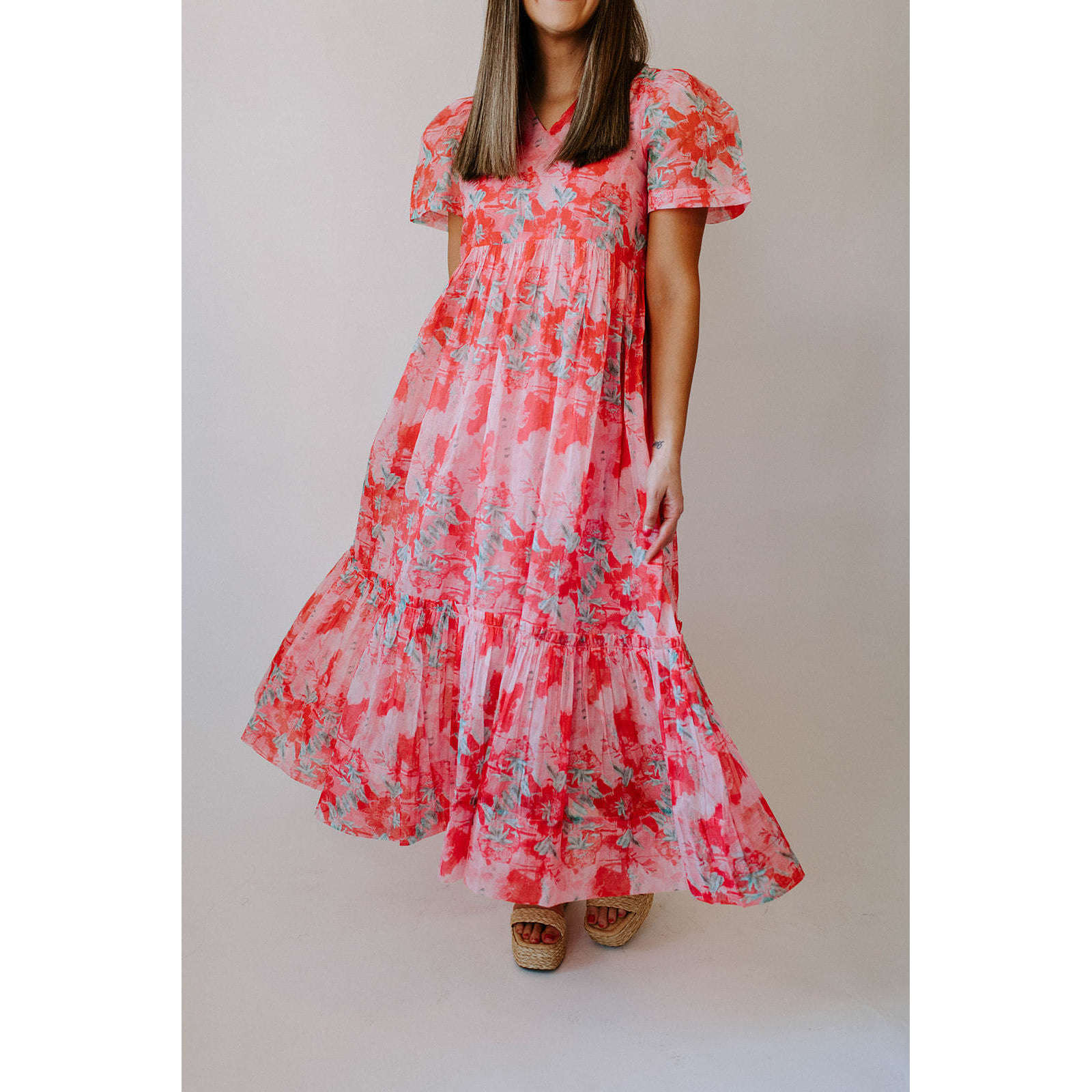 8.28 Boutique:WKND WYFR,WKND WYFR Sunset Dress in Pink and Red,Dress